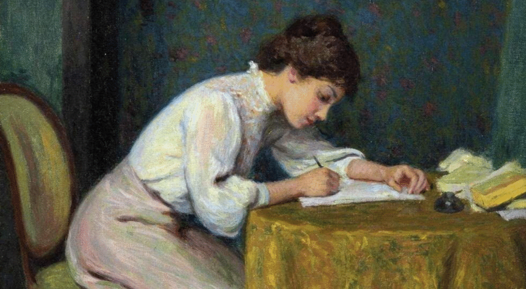 Woman journaling for mental health benefits